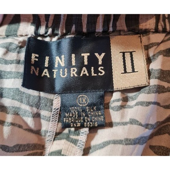 FINITY NATURALS Womens Elastic Waist Pant Plus Size 1X Brown 100% Silk  153P - Picture 3 of 4
